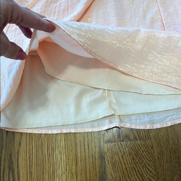 Lucy in the Sky Elegant Peach One-Shoulder Dress - Picture 4 of 8